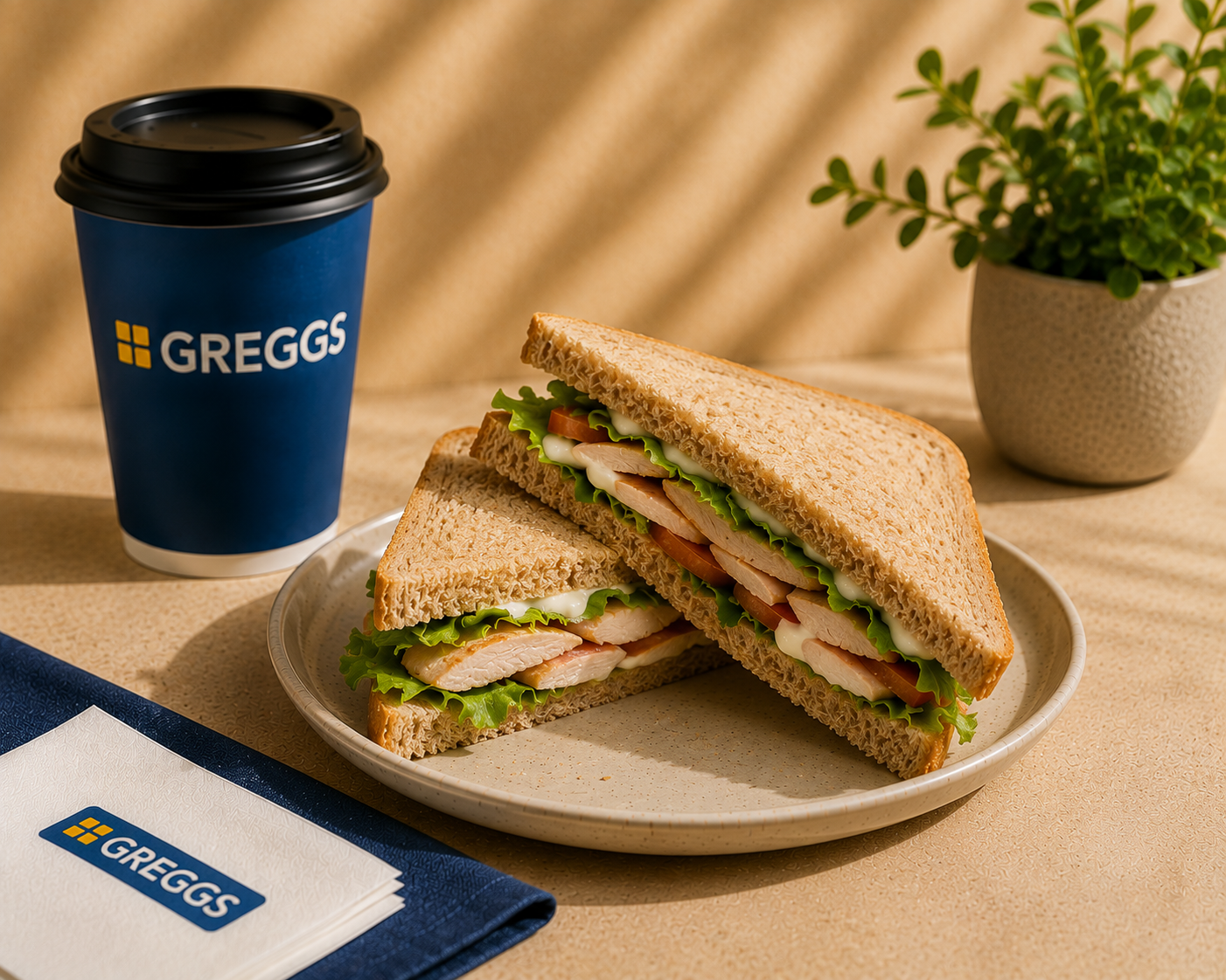 Greggs sandwiches and lunch selection
